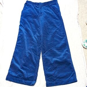 Uniqlo:C collab Rich Blue Wide Wale Corduroy Trousers Pants HEMMED